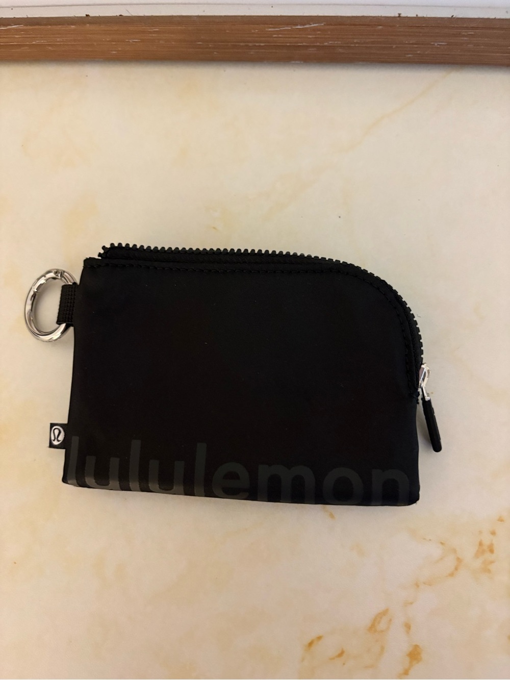 lululemon athletica Black Small Zip Key Coin Pouch